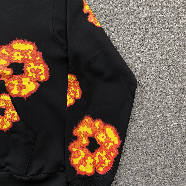 DENIM TEARS X OFFSET WREATH HOODIE BLACK