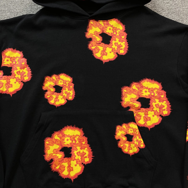 DENIM TEARS X OFFSET WREATH HOODIE BLACK