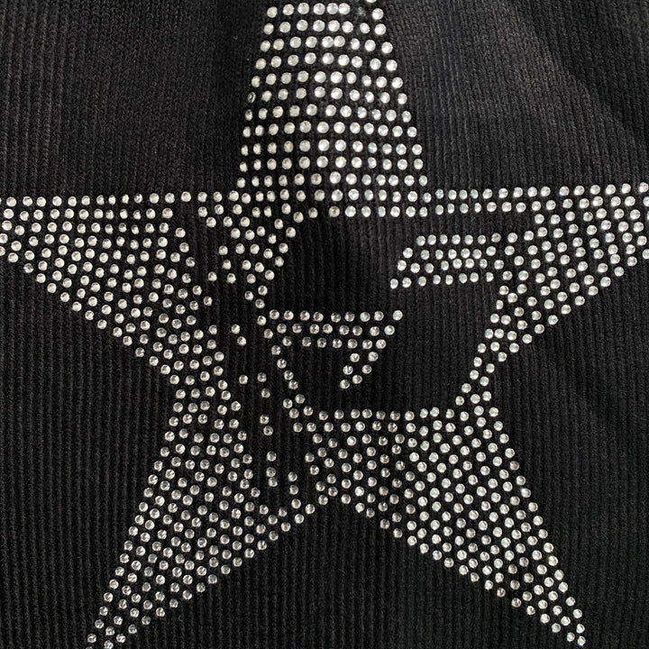 SP5DER STAR RHINESTONE SKULLY BLACK