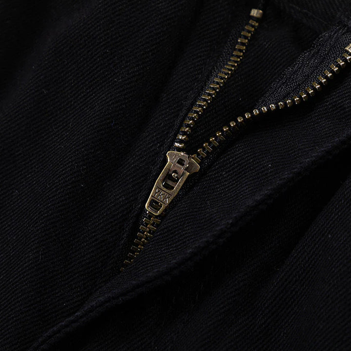 CHROME HEARTS BLUE CROSS PATCH JEANS BLACK