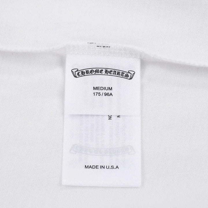 CHROME HEARTS GLITTER GRAPHIC T-SHIRT WHITE