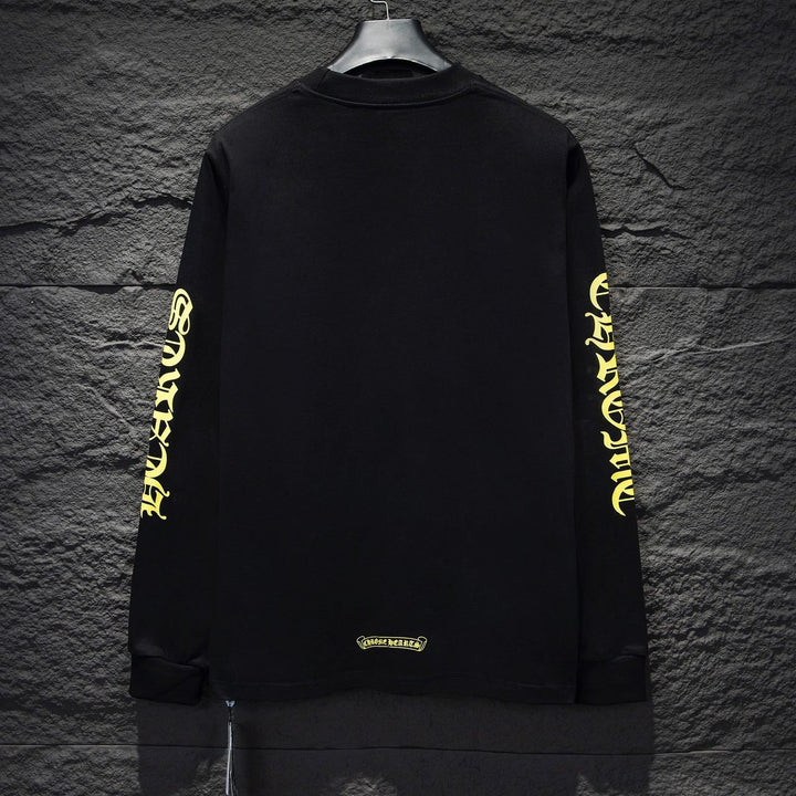 CHROME HEARTS YELLOW COLLAR LONGSLEEVE BLACK