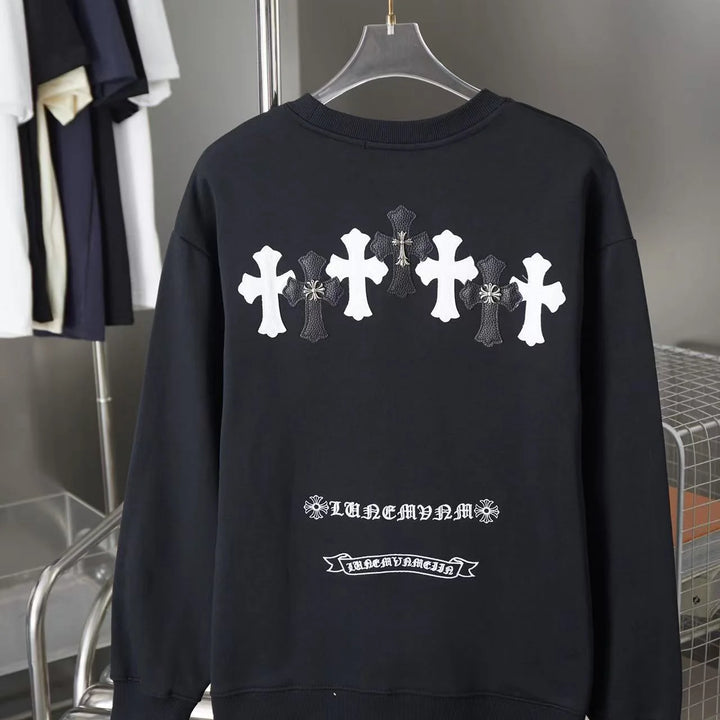CHROME HEARTS CROSS PATCH SWEATSHIRT BLACK