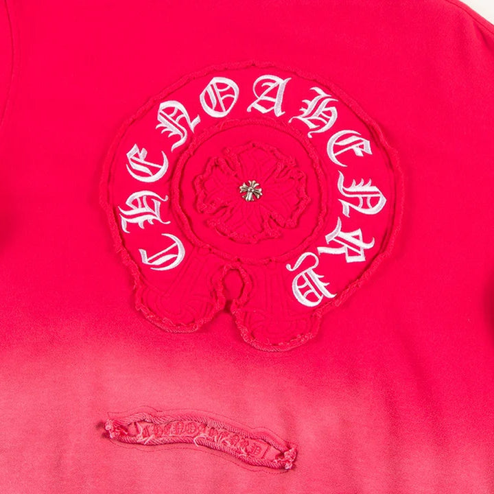 CHROME HEARTS HORSE SHOE LOGO SWEATSHIRT GRADIENT RED