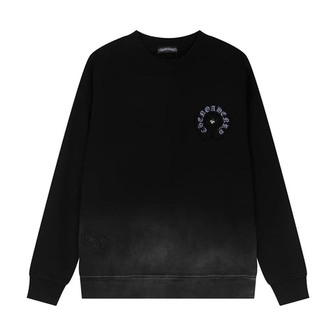 CHROME HEARTS HORSE SHOE LOGO SWEATSHIRT GRADIENT BLACK
