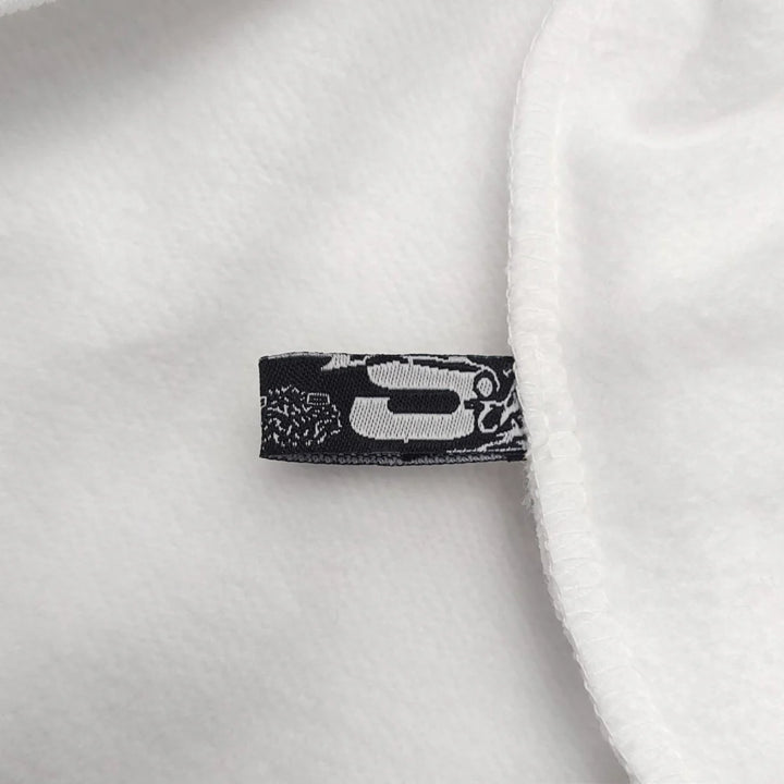 SP5DER OG RHINESTONE LOGO HOODIE WHITE