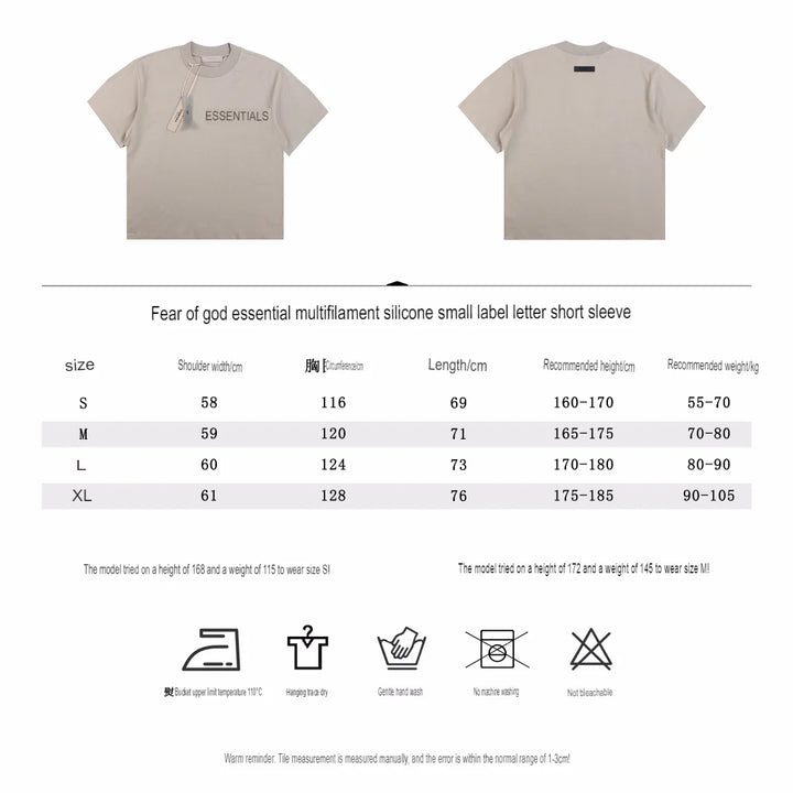 FEAR of GOD ESSENTIALS T-SHIRT STONE GREY