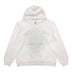 SP5DER OG RHINESTONE LOGO HOODIE WHITE