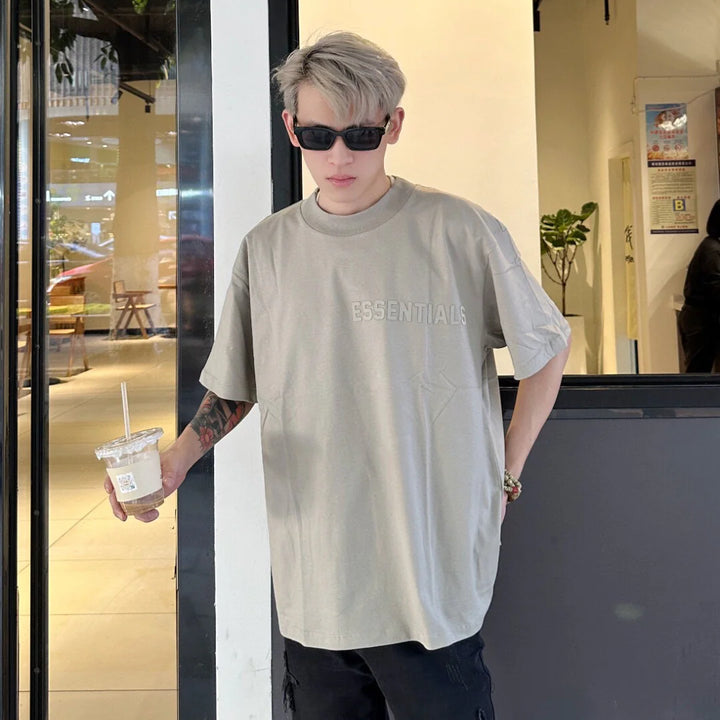 FEAR of GOD ESSENTIALS T-SHIRT STONE GREY