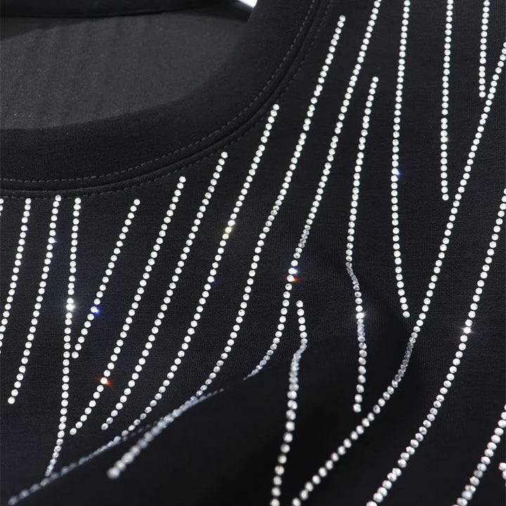 CHROME HEARTS RHINESTONE DESIGN SWEATSHIRT BLACK