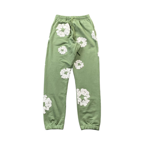DENIM TEARS COTTON WREATH SWEATPANTS LIGHT GREEN