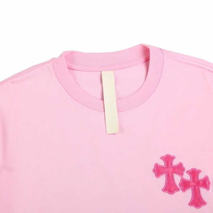 CHROME HEARTS HORSE SHOE LOGO T-SHIRT PINK