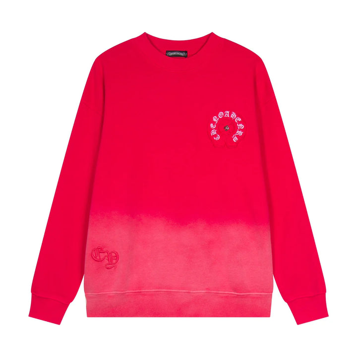 CHROME HEARTS HORSE SHOE LOGO SWEATSHIRT GRADIENT RED