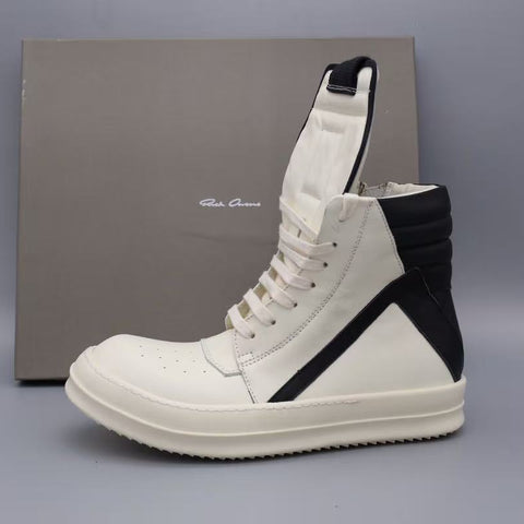 RICK OWENS GEOBASKET MILK BLACK