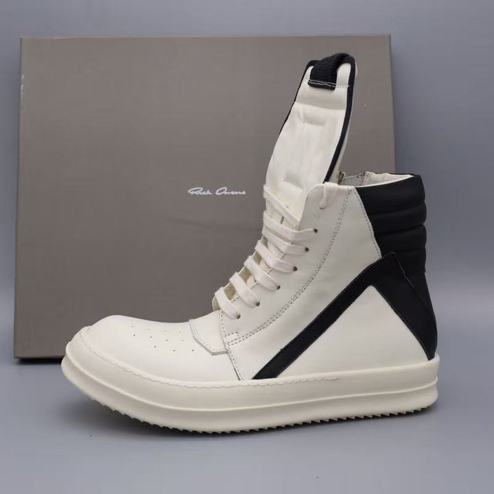 RICK OWENS GEOBASKET MILK BLACK