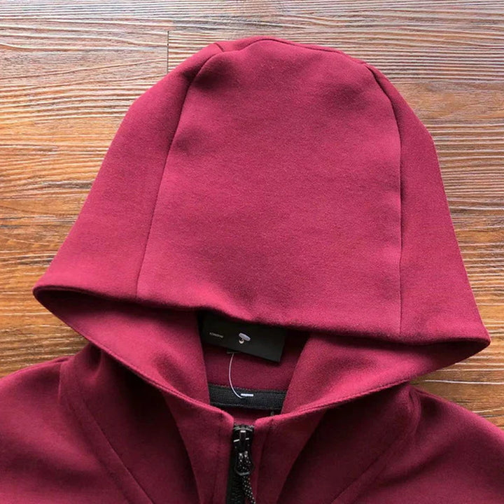 NIKE TECH FLEECE HOODIE X BURGUNDY