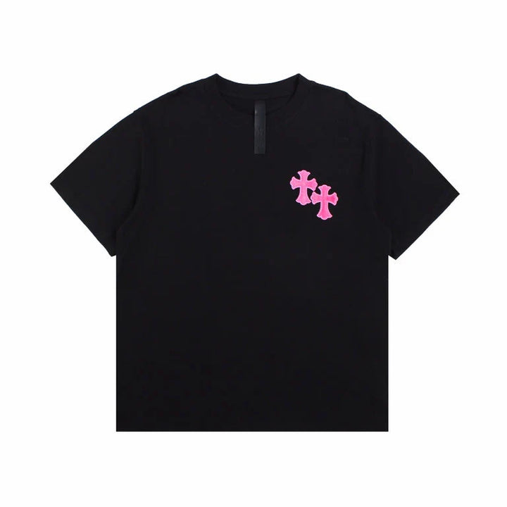 CHROME HEARTS HORSE SHOE LOGO T-SHIRT BLACK PINK