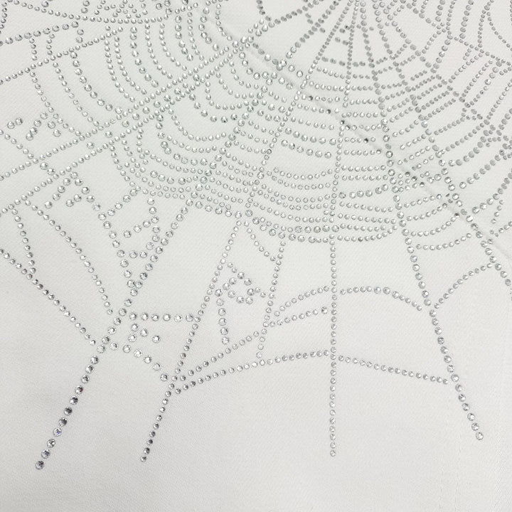 SP5DER OG RHINESTONE LOGO HOODIE WHITE