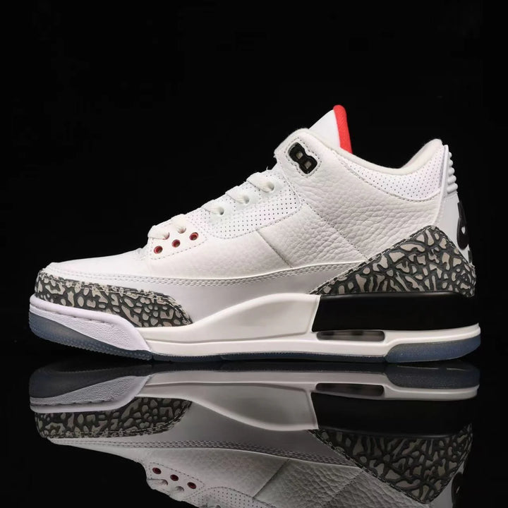 AIR JORDAN 3 RETRO FREE THROW LINE WHITE CEMENT WHITE/BLACK