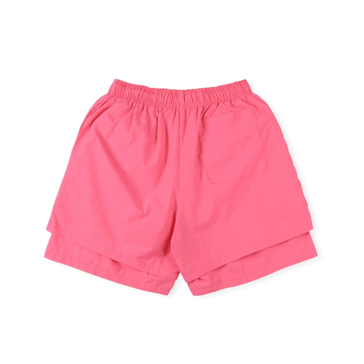 SP5DER OG WEB DOUBLE LAYER SHORTS PINK