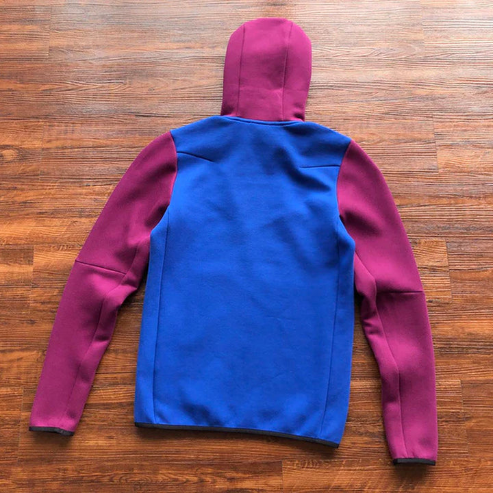 NIKE TECH FLEECE HOODIE X SANGRIA/GAME ROYAL