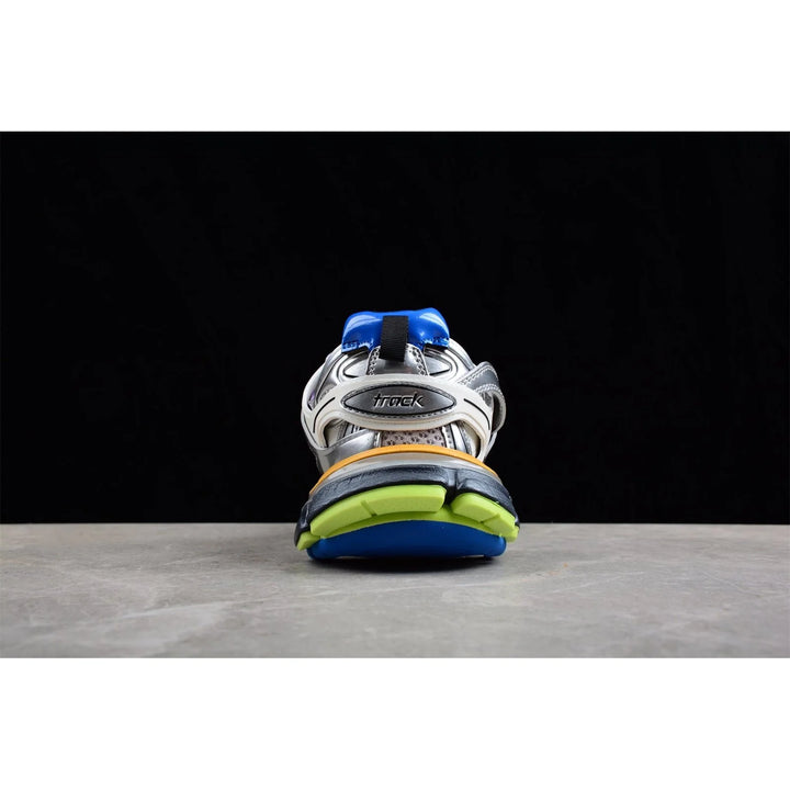 BALENCIAGA TRACK X LEATHER FREE WHITE SILVER MULTI