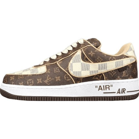 NIKE AIR FORCE 1 X LOUIS VUITTON BROWN