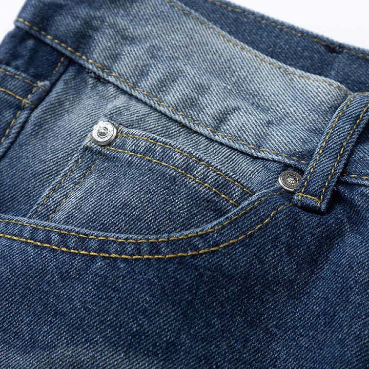 CHROME HEARTS WHITE BLACK CROSS PATCH JEANS DENIM