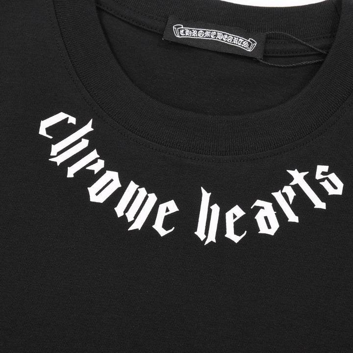 CHROME HEARTS LOGO COLLAR T-SHIRT BLACK