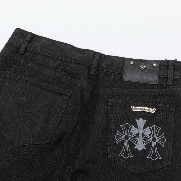 CHROME HEARTS DOUBLE CROSS JEANS BLACK