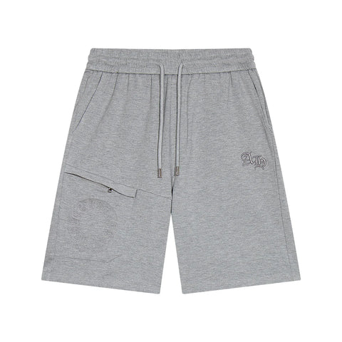 CHROME HEARTS HORSE SHOE LOGO SHORTS GREY
