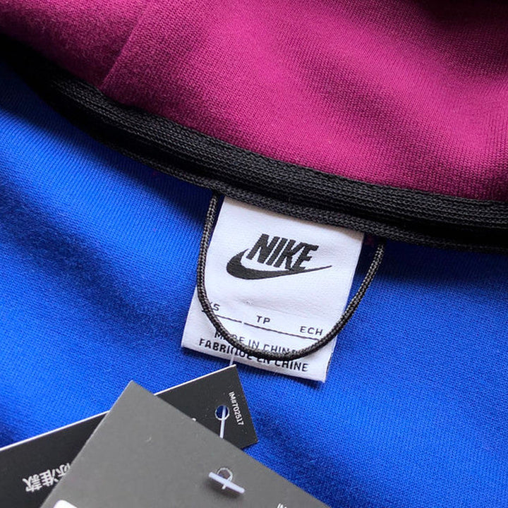 NIKE TECH FLEECE HOODIE X SANGRIA/GAME ROYAL