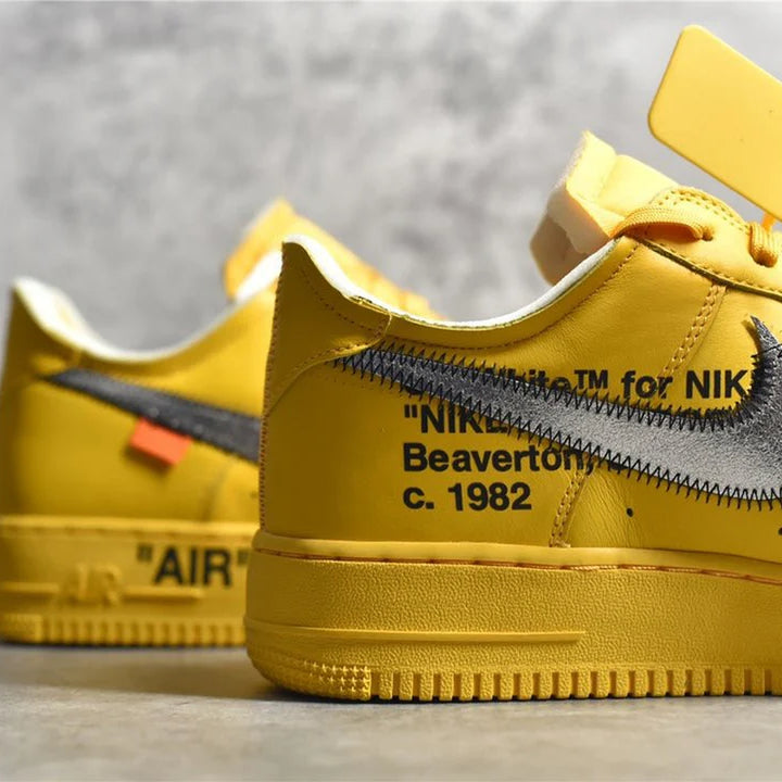NIKE AIR FORCE 1 X OFF-WHITE ICA UNIVERSITY GOLD