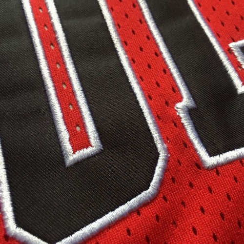 Men's Chicago Bulls Michael Jordan #23 Throwback Red Hardwood Classics Player Jersey