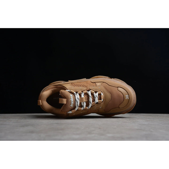 BALENCIAGA TRIPLE S CLEAR SOLE X BROWN