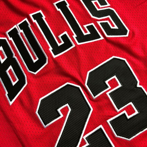 Men's Chicago Bulls Michael Jordan #23 Throwback Red Hardwood Classics Player Jersey